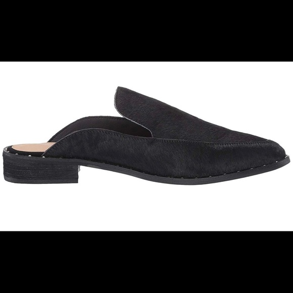 NWOT Black Calf Hair mules with silver stud detail. Sz 7.5 - Picture 2 of 15